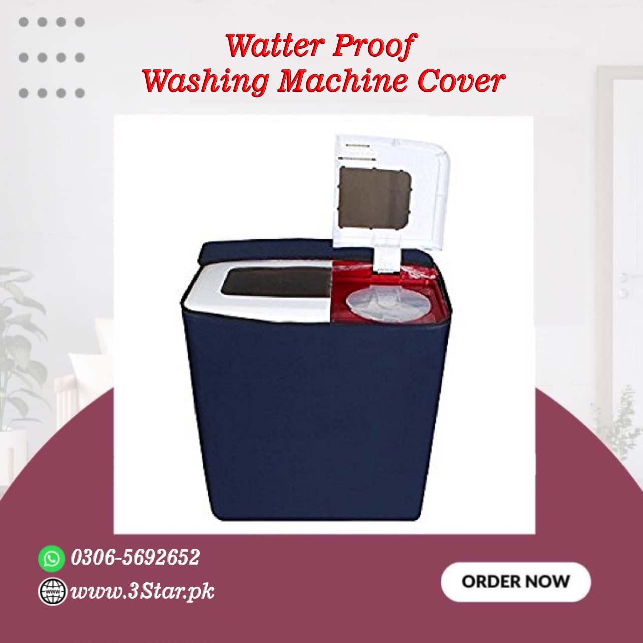 Waterproof Washing Machine Cover Twin Tub