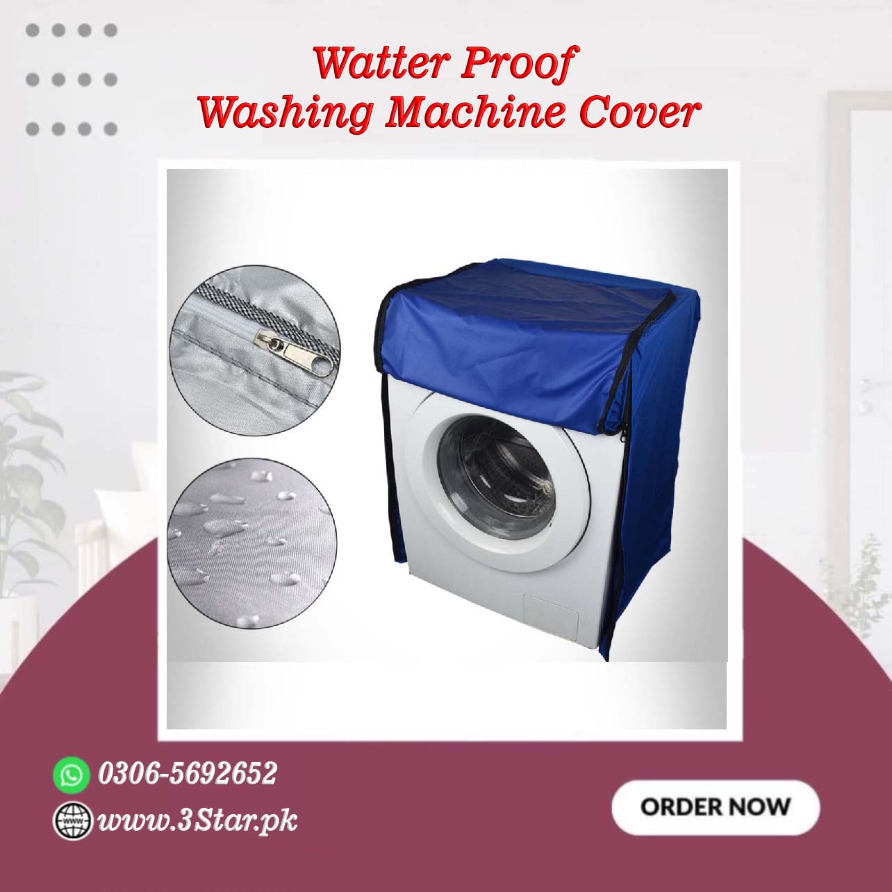 Waterproof Washing Machine Cover Front Loader