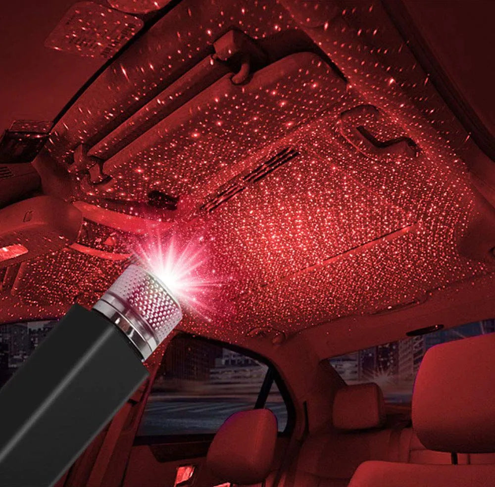 USB Car LED Star Light – Romantic Ambient Ceiling Lamp & Party Laser Accessory