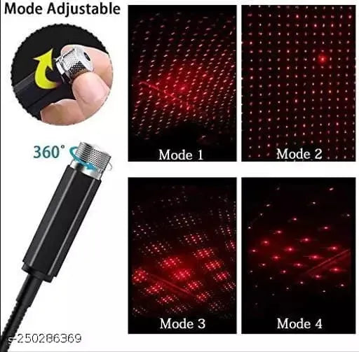 USB Car LED Star Light – Romantic Ambient Ceiling Lamp & Party Laser Accessory