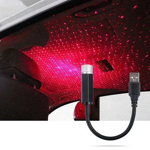 USB Car LED Star Light – Romantic Ambient Ceiling Lamp & Party Laser Accessory